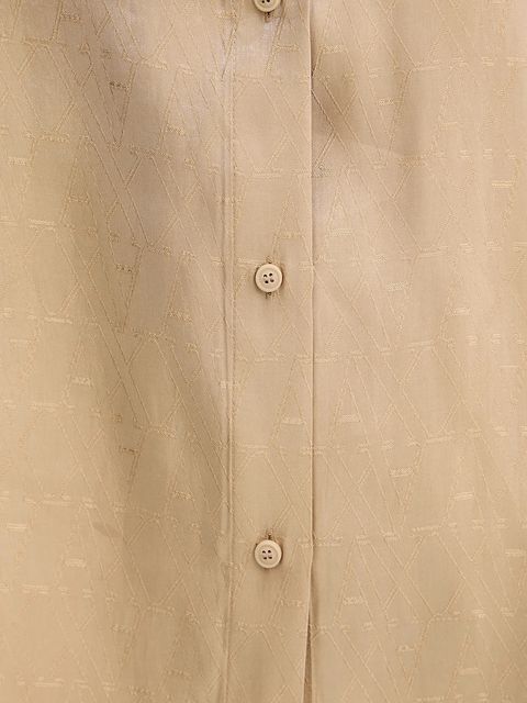 Armani Exchange koszula damska kolor zielony relaxed z kołnierzykiem klasycznym XW000567 AF12055