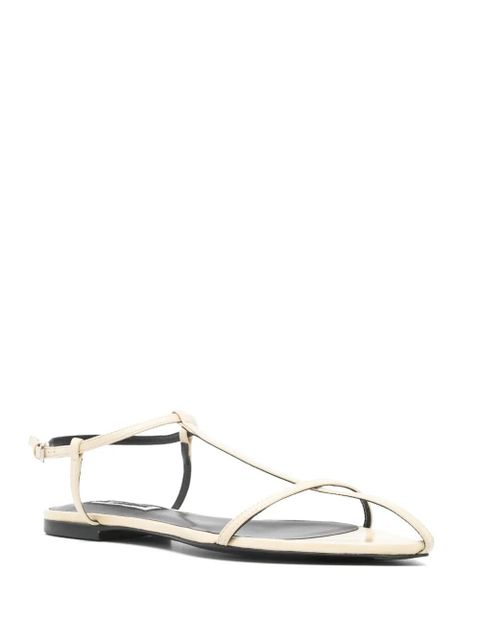 Jil Sander flat leather sandals - Neutrals