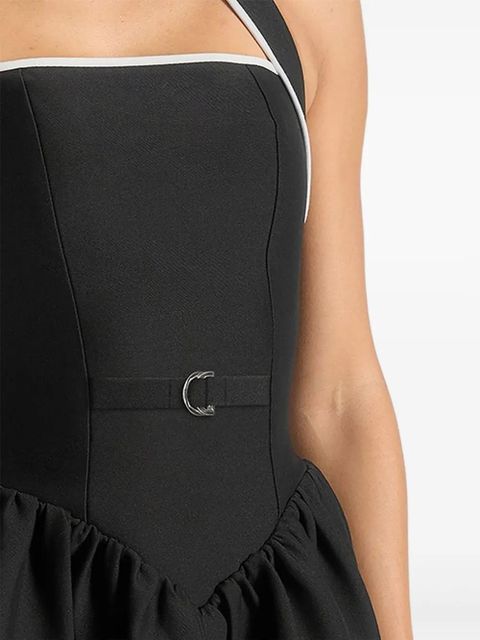 Manière De Voir Roxana halter-neck peplum mini dress - Black