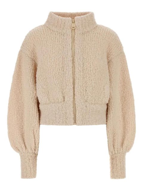 ZIMMERMANN Hypnotic bouclé zip-front bomber jacket - Neutrals - zdjęcie produktu nr 1