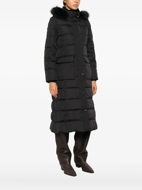 Lauren Ralph Lauren fur-trim coat - Black