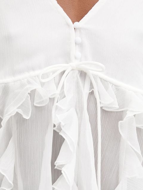 Bardot bluzka damska kolor biały gładka 59934TB