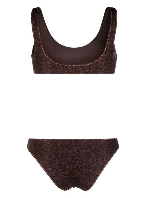 Oséree metallic-thread scoop bikini - Brown - zdjęcie produktu nr 2