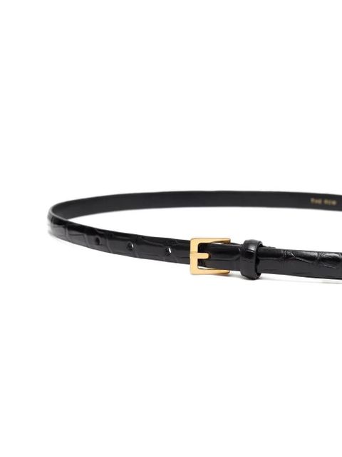 The Row crocodile-embossed leather belt - Black - zdjęcie produktu nr 2