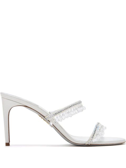 René Caovilla Chandelier crystal-embellished sandals - White - zdjęcie produktu nr 1