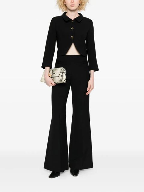 SANDRO square-buttons cropped jacket - Black