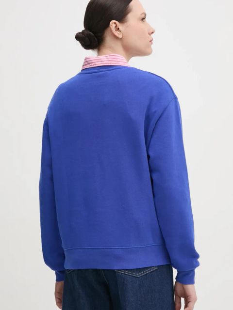 Tommy Hilfiger bluza bawełniana damska kolor fioletowy gładka WW0WW45980