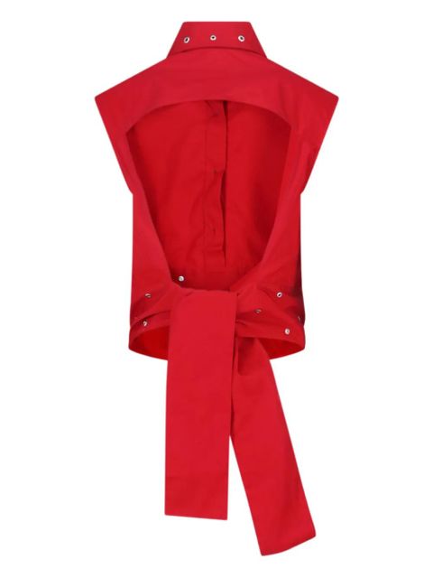 OUR LEGACY eyelet tie top blouse - Red - zdjęcie produktu nr 2