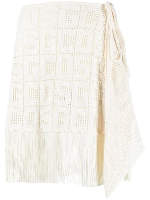 GCDS crochet-monogram mini skirt - Neutrals - zdjęcie produktu nr 1
