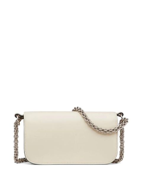 Valentino Garavani small Locò crystal-embellished shoulder bag - Neutrals