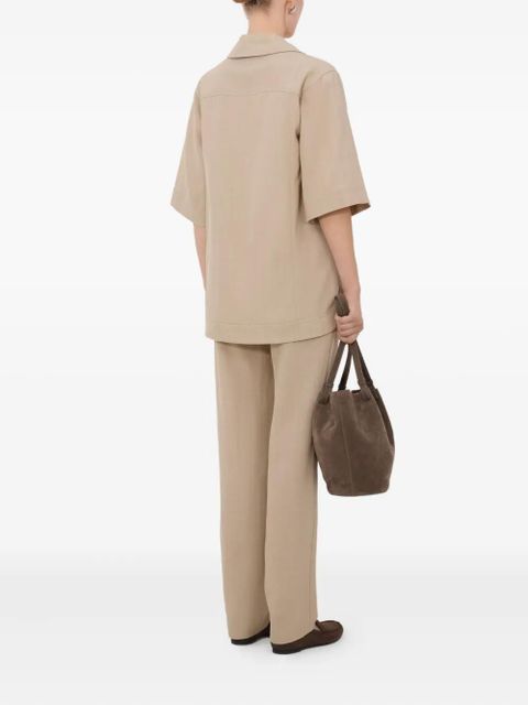 LouLou de Saison Ermo open neck top - Neutrals