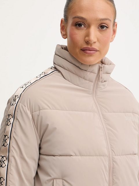 Guess kurtka kolor beżowy zimowa V5BL11 WGYC2