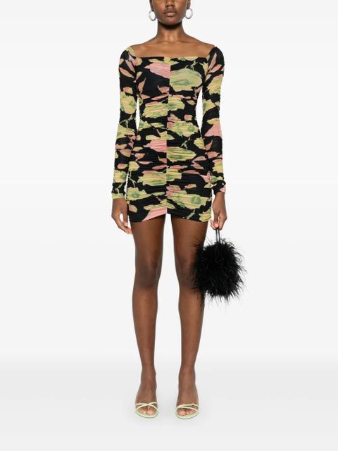 Blumarine floral-print mini dress - Black
