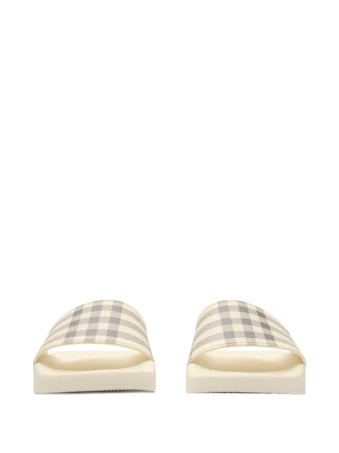 Burberry checked slides - Neutrals - zdjęcie produktu nr 2