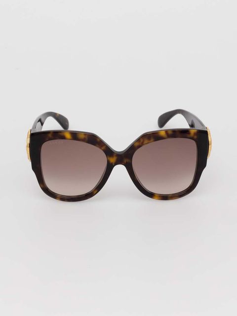 Gucci okulary przeciwsłoneczne damskie kolor brązowy GG1407S