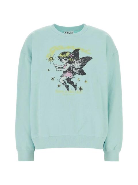GANNI graphic-print sweatshirt - Blue - zdjęcie produktu nr 1