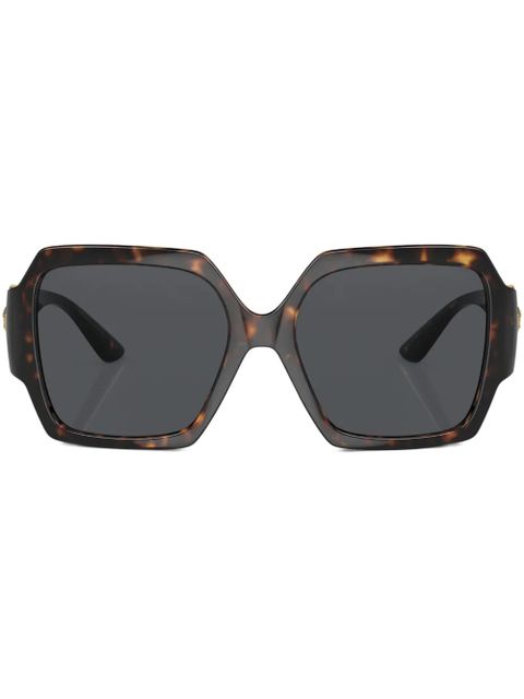 Versace Eyewear tortoiseshell-effect oversize-frame sunglasses - Green - zdjęcie produktu nr 1