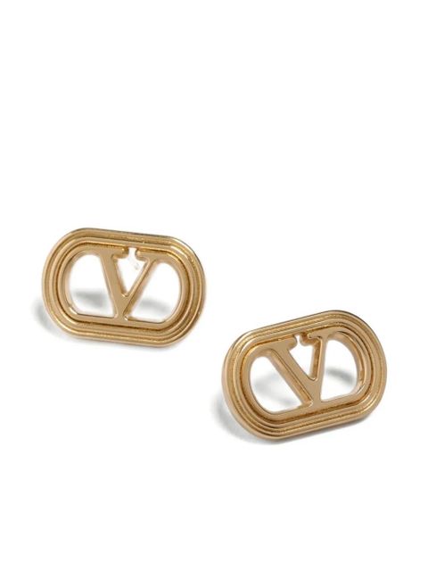 Valentino Garavani Ovalette polish-finish earrings - Gold