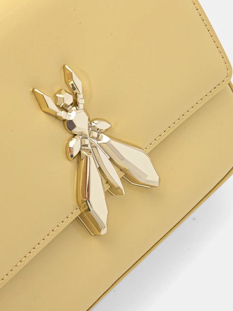 Patrizia Pepe torebka skórzana kolor żółty 8B0303 L125