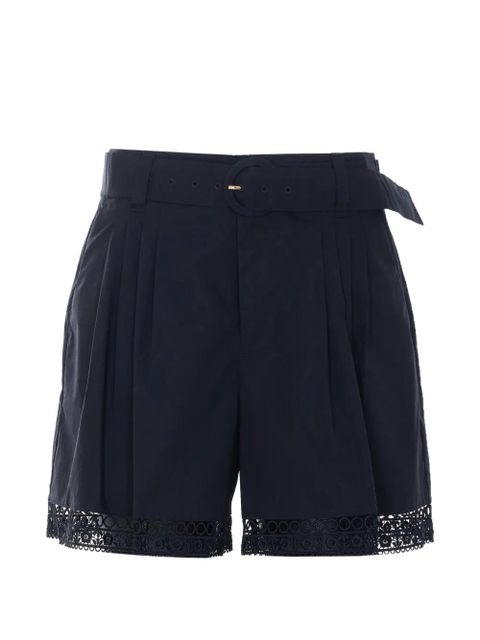 TWINSET embroidery belted shorts - Blue - zdjęcie produktu nr 1