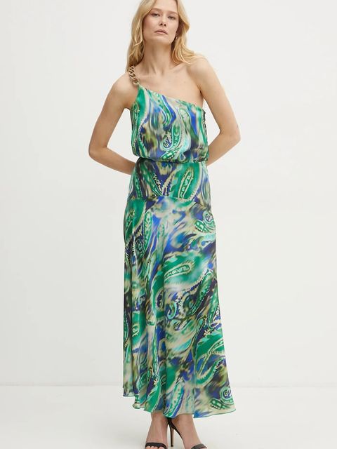 Simona Corsellini sukienka kolor zielony maxi rozkloszowana P25CPAB033 - zdjęcie produktu nr 2