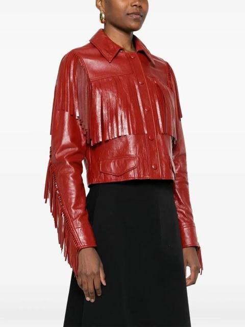 Chloé fringed jacket - Red