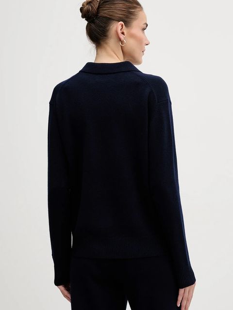 MC2 Saint Barth sweter wełniany damski kolor granatowy EZE0003