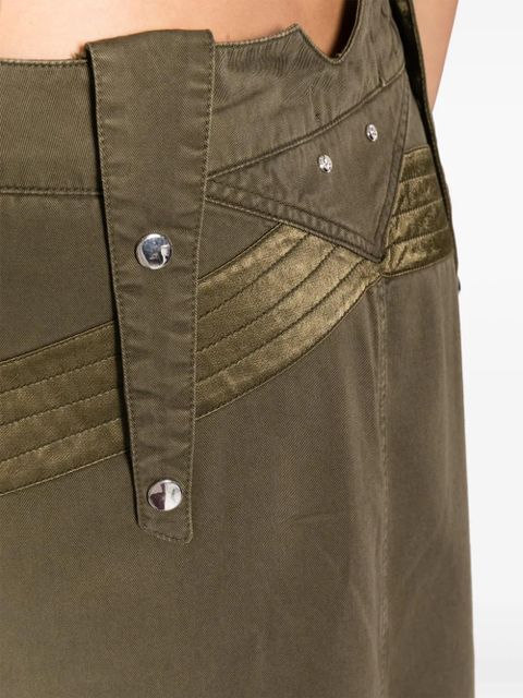 Blumarine mid-rise cotton maxi skirt - Green