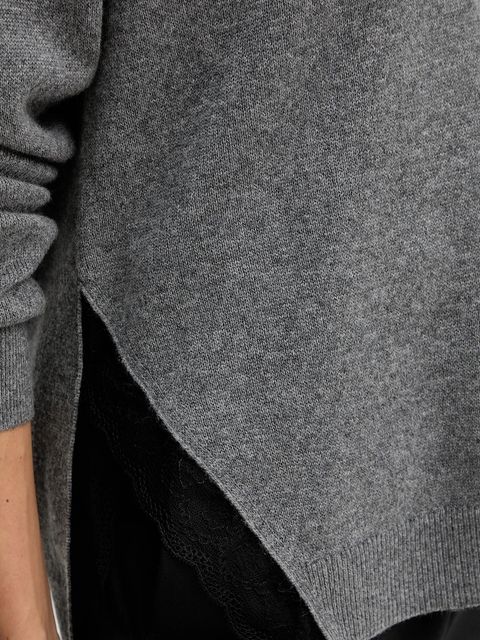 BOSS sweter wełniany kolor szary z golfem 50547882