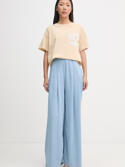 ERMANNO Firenze t-shirt basic damski bawełniany - zdjęcie produktu nr 1