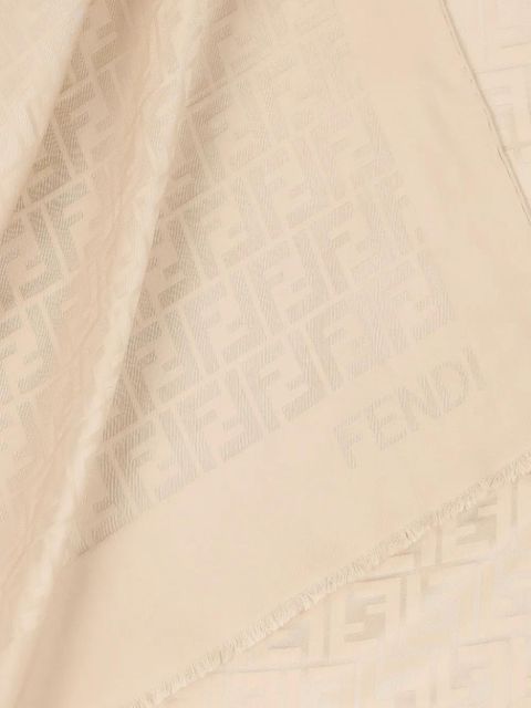 FENDI FF jacquard silk scarf - Neutrals - zdjęcie produktu nr 2