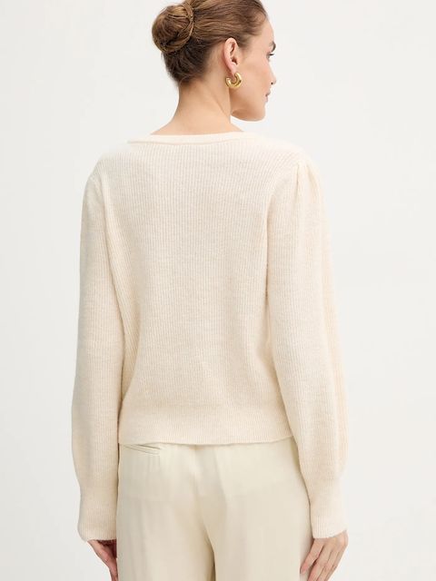 Morgan sweter damski kolor beżowy lekki MJESA