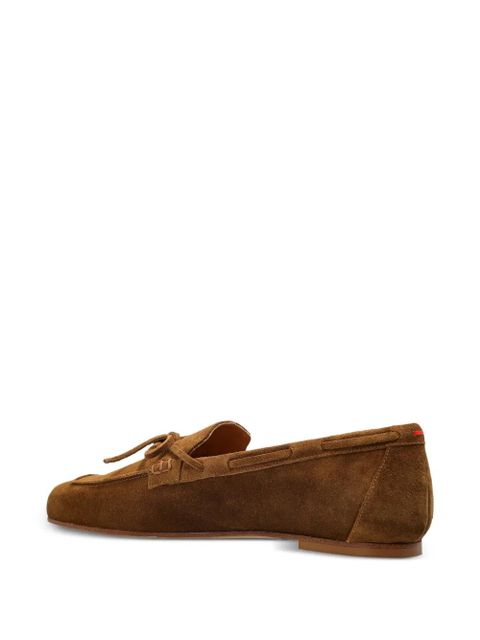 Aeyde bow-detail suede loafers - Brown