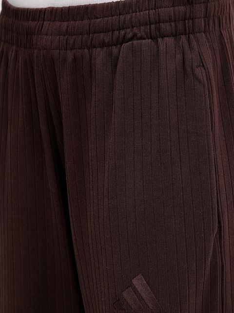 adidas spodnie dresowe All Szn Winterized damskie kolor brązowy gładkie KA5350