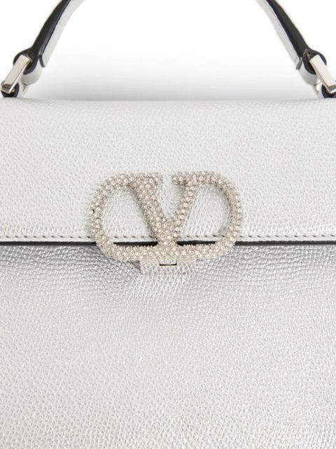 Valentino Garavani mini Vsling leather tote bag - Silver