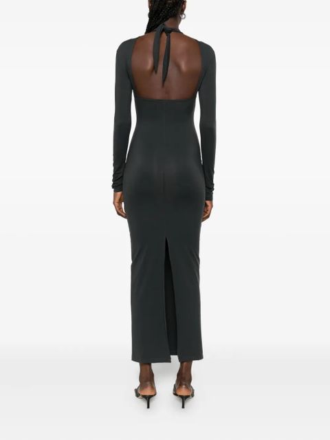 Nanushka turtleneck open-back maxi dress - Blue