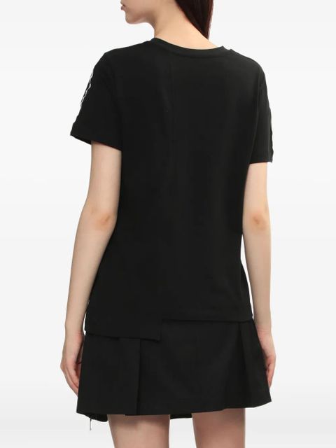 3.1 Phillip Lim asymmetrical shoulder-embellished t-shirt - Black