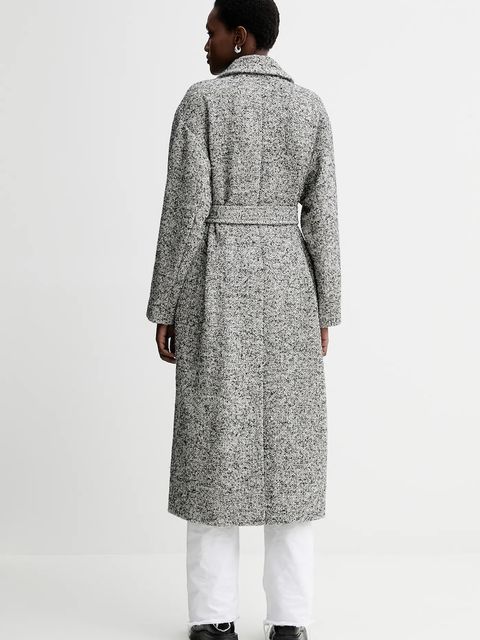 Marc O'Polo płaszcz z dodatkiem wełny kolor szary 509017671133