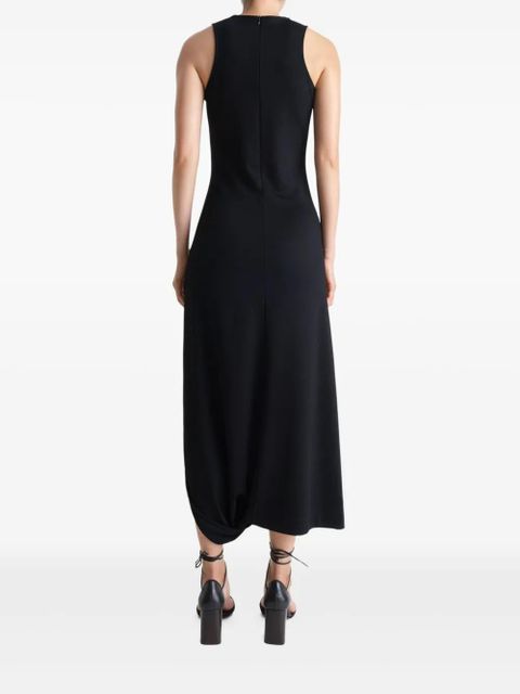 LEMAIRE twisted-hem midi dress - Black