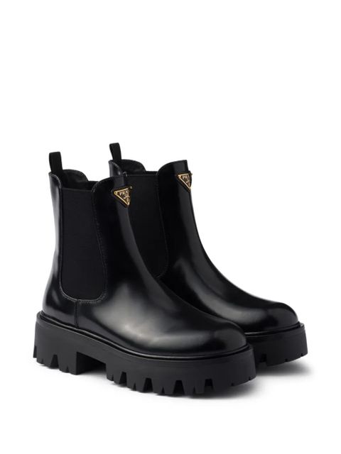 Prada 55mm triangle-logo Chelsea boots - Black