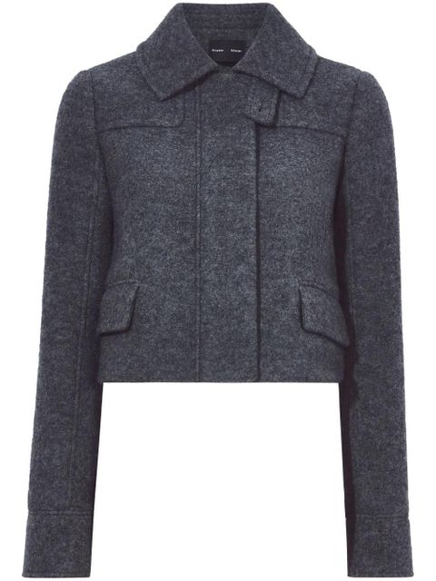 Proenza Schouler zipped wool cropped jacket - Grey - zdjęcie produktu nr 1