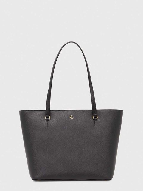 Lauren Ralph Lauren torebka skórzana kolor czarny 431924351