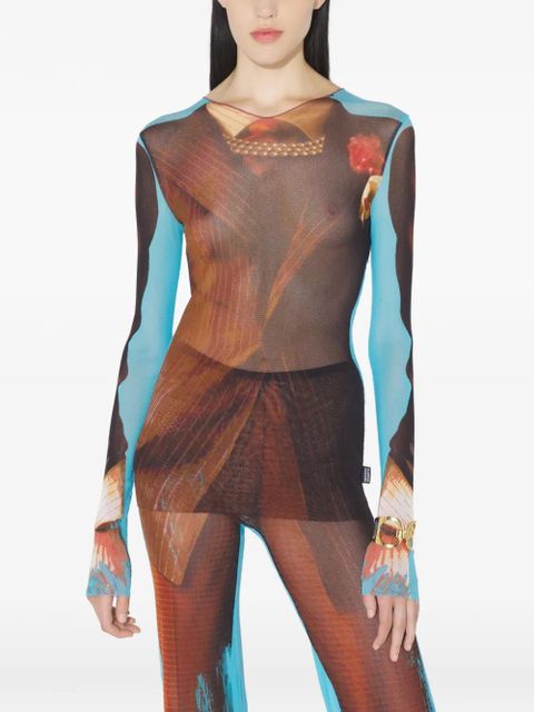 Jean Paul Gaultier Re-editionlong-sleeves top - Brown
