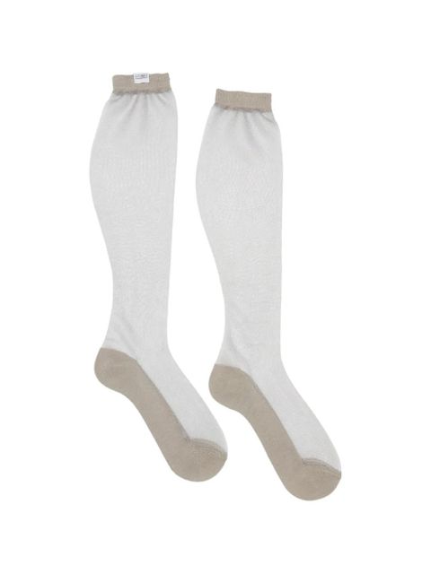 MM6 Maison Margiela ribbed-cuff socks - Grey - zdjęcie produktu nr 1