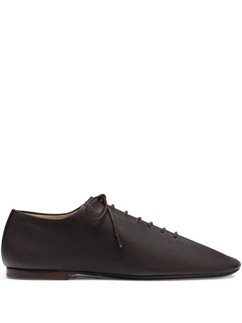 LEMAIRE Souris folded leather lace-up derby - Brown - zdjęcie produktu nr 1