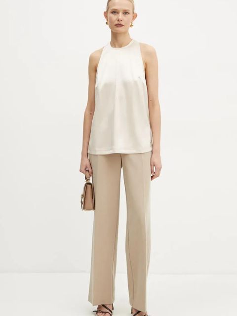 Pinko torebka skórzana kolor beżowy 100071 A0F1