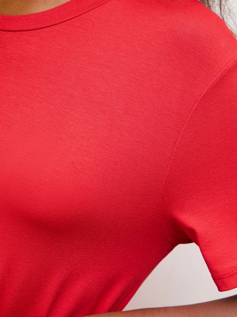 Answear.LAB sukienka kolor czerwony maxi rozkloszowana