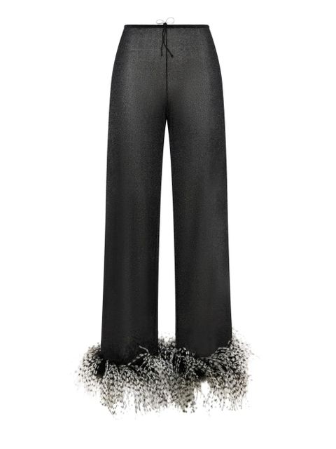 Oséree Lumière Plumage straight-leg trousers - Black - zdjęcie produktu nr 1