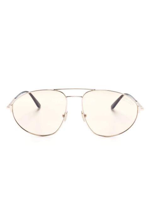 TOM FORD Eyewear Ken pilot-frame sunglasses - Gold - zdjęcie produktu nr 1
