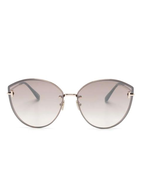 TOM FORD Eyewear Evangeline oversize-frame sunglasses - Gold - zdjęcie produktu nr 1